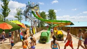 People around KaPau Plummet at White Water Branson - Branson, Missouri, USA